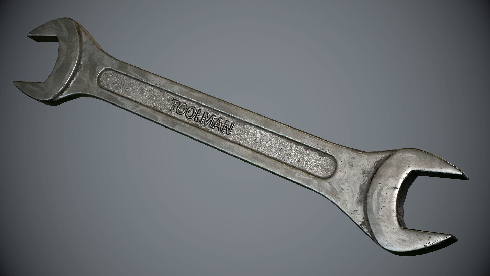 Wrench Steel Low-poly 3D model_6