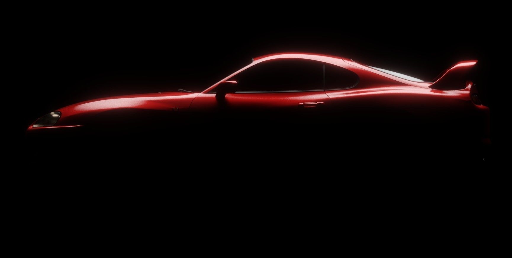 Toyota Supra MK4  Low-poly 3D model_7