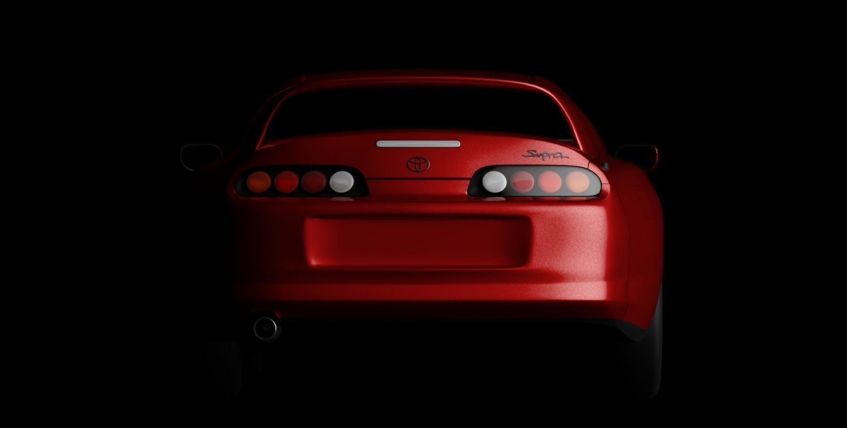 Toyota Supra MK4  Low-poly 3D model_11