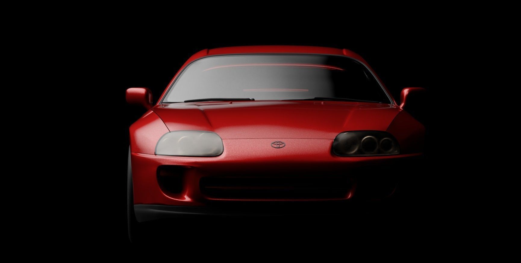 Toyota Supra MK4  Low-poly 3D model_13