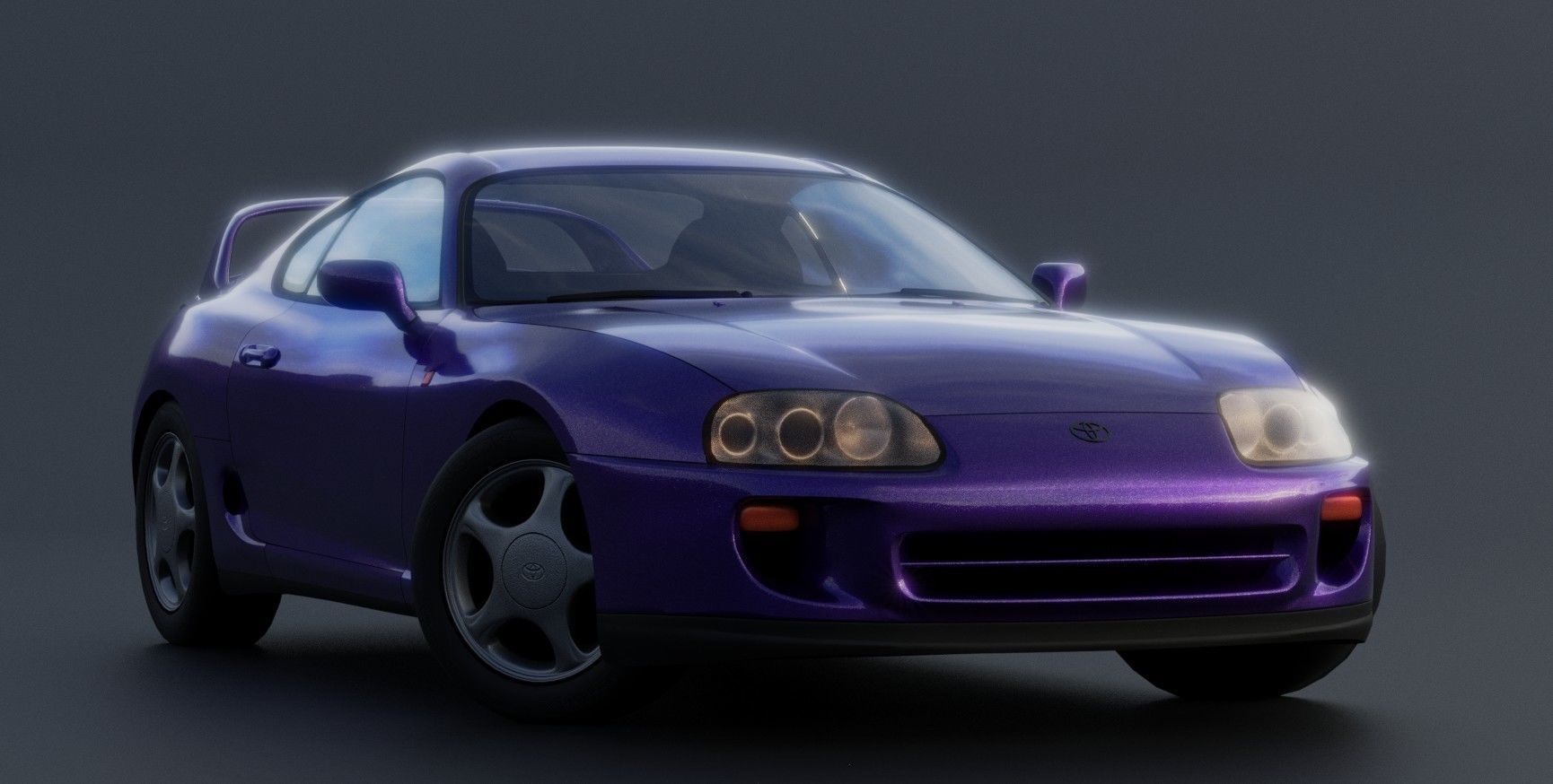 Toyota Supra MK4  Low-poly 3D model_4
