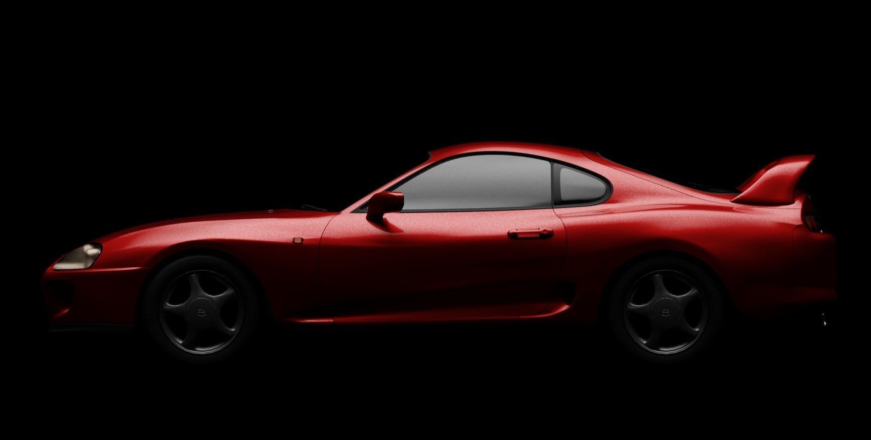 Toyota Supra MK4  Low-poly 3D model_16