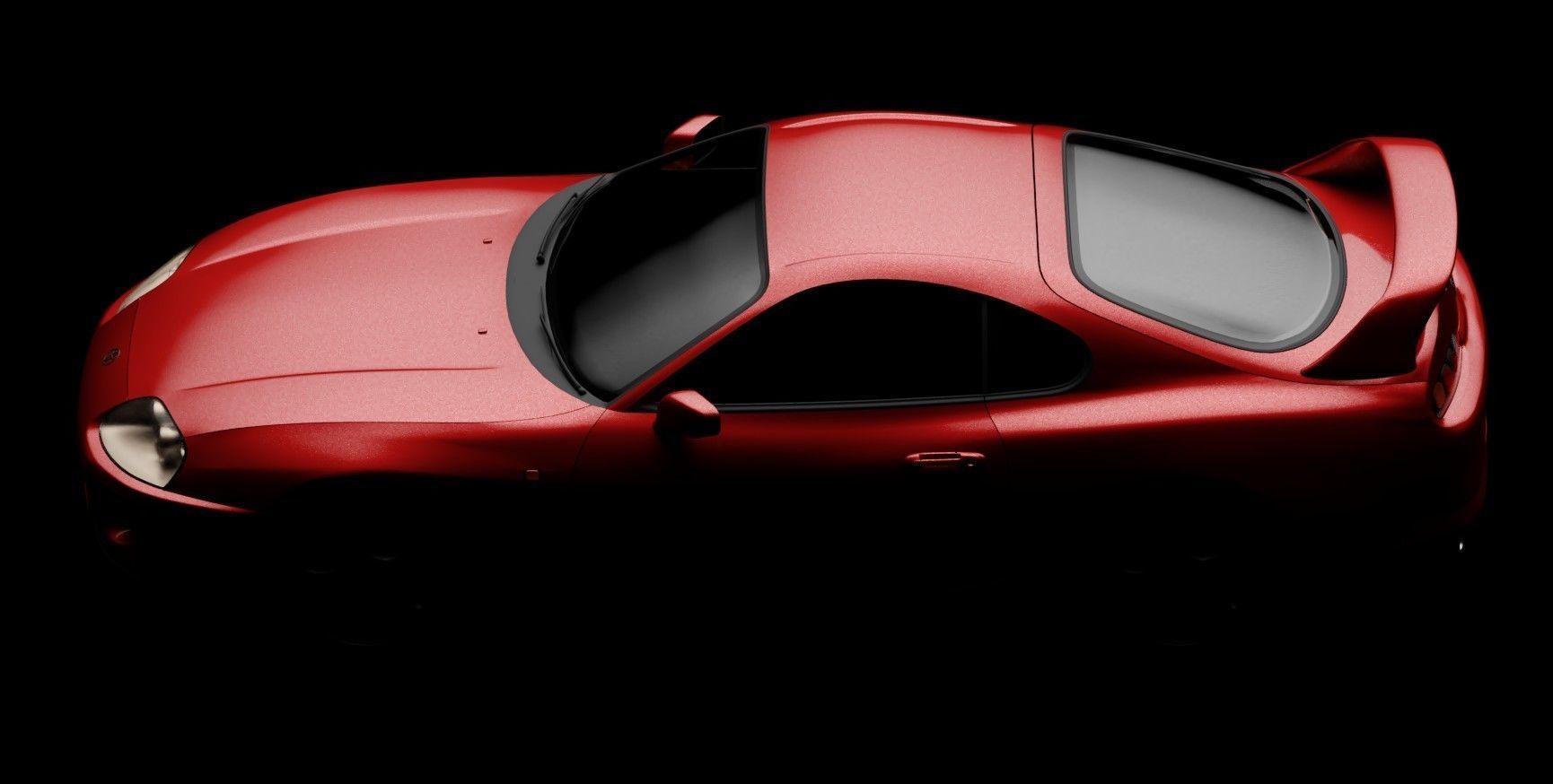 Toyota Supra MK4  Low-poly 3D model_9