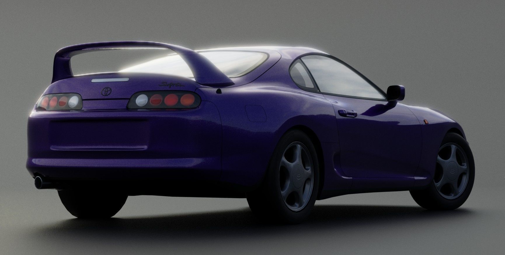 Toyota Supra MK4  Low-poly 3D model_10