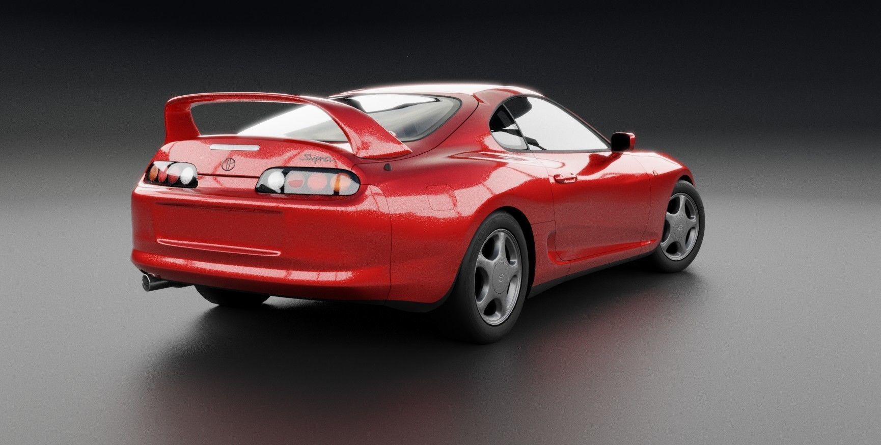 Toyota Supra MK4  Low-poly 3D model_12