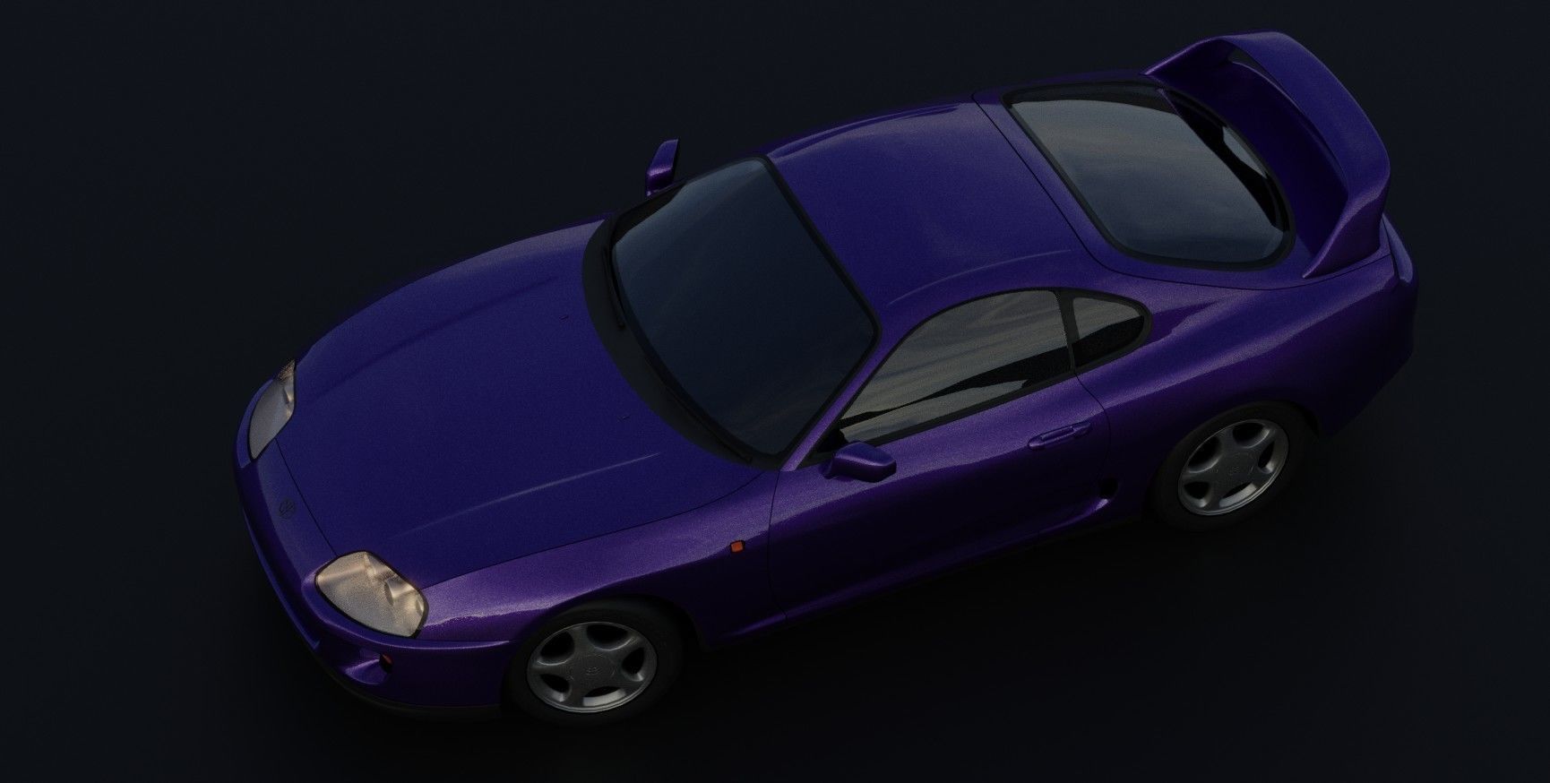 Toyota Supra MK4  Low-poly 3D model_5
