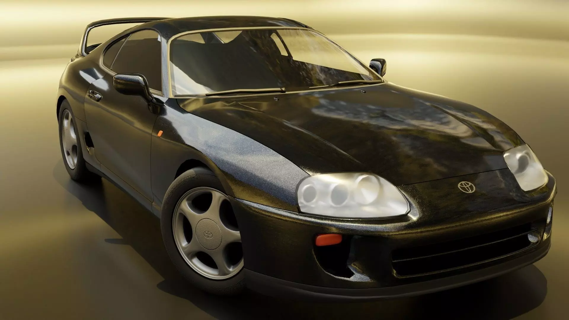 Toyota Supra MK4  Low-poly 3D model_0