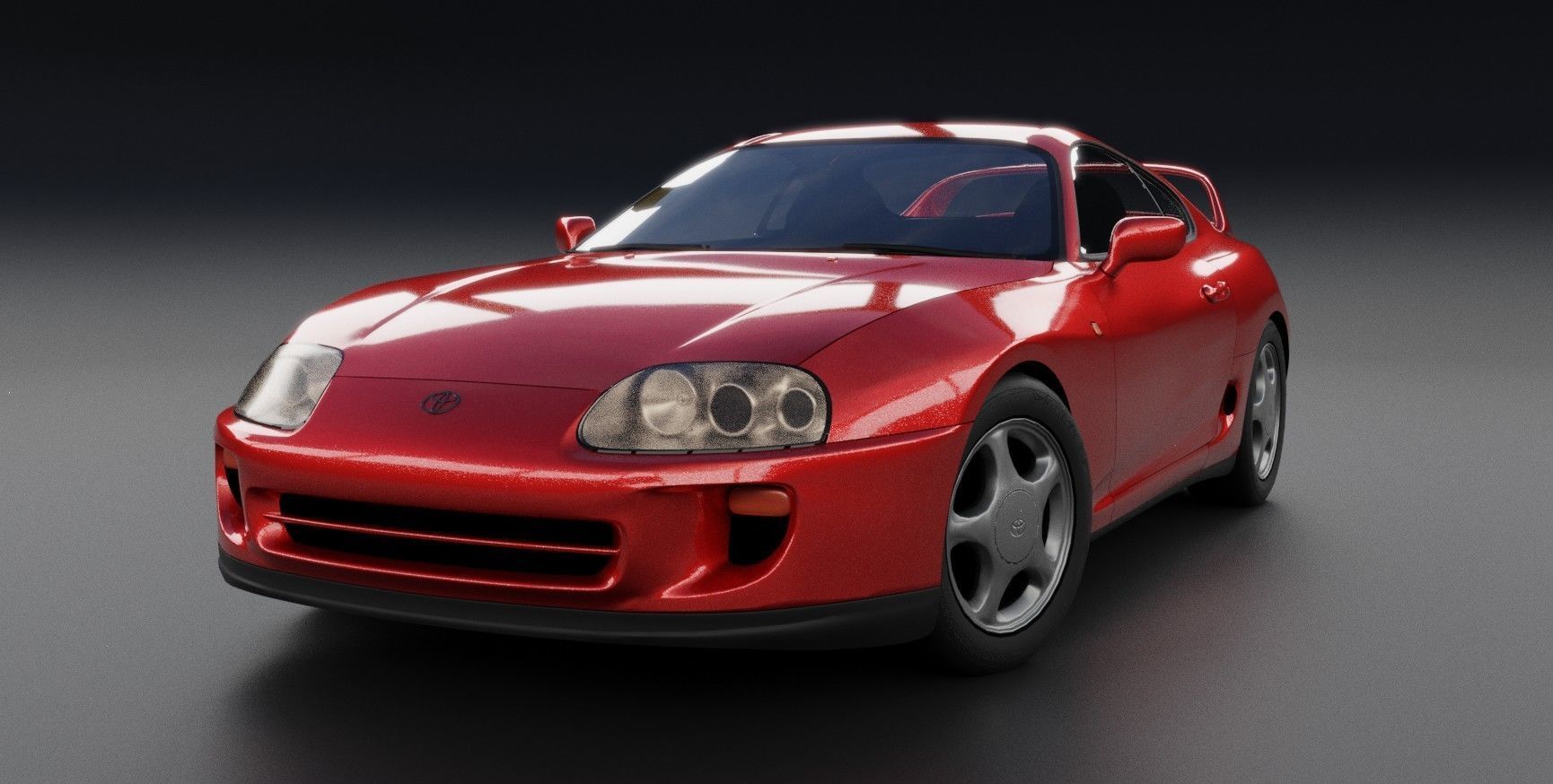 Toyota Supra MK4  Low-poly 3D model_17