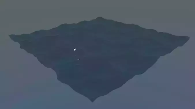 A realistic ocean with foam on the waves