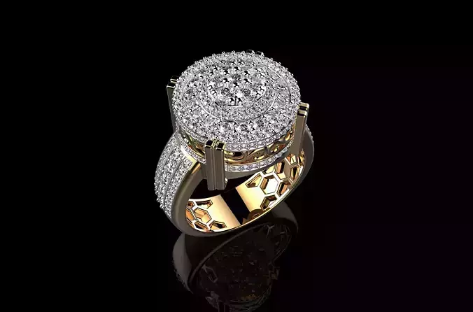 Mens Gold Rings With Rings Mens Diamond Yellow Ring N2