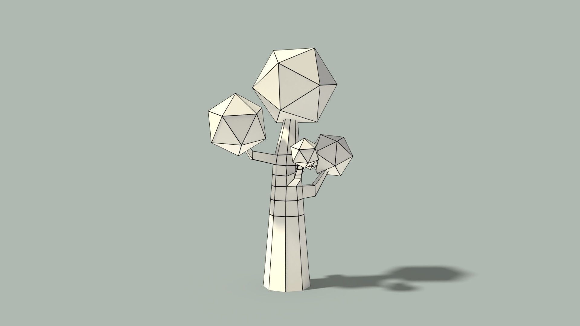 Low Poly Tree Low-poly 3D model_4