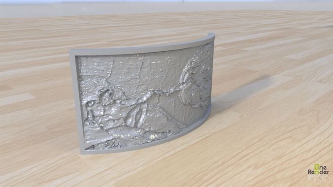 The Creation of Adam lithophane 3D print model