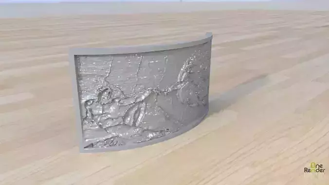 The Creation of Adam lithophane 3D print model