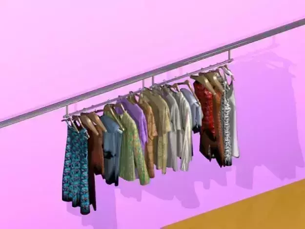 Cloths clothes hanging on rack - clothes