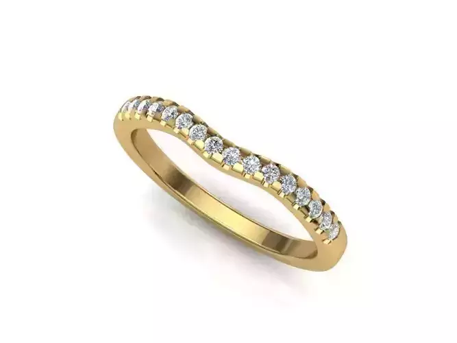 Band curved ring for RIng Halo 082 3D print model