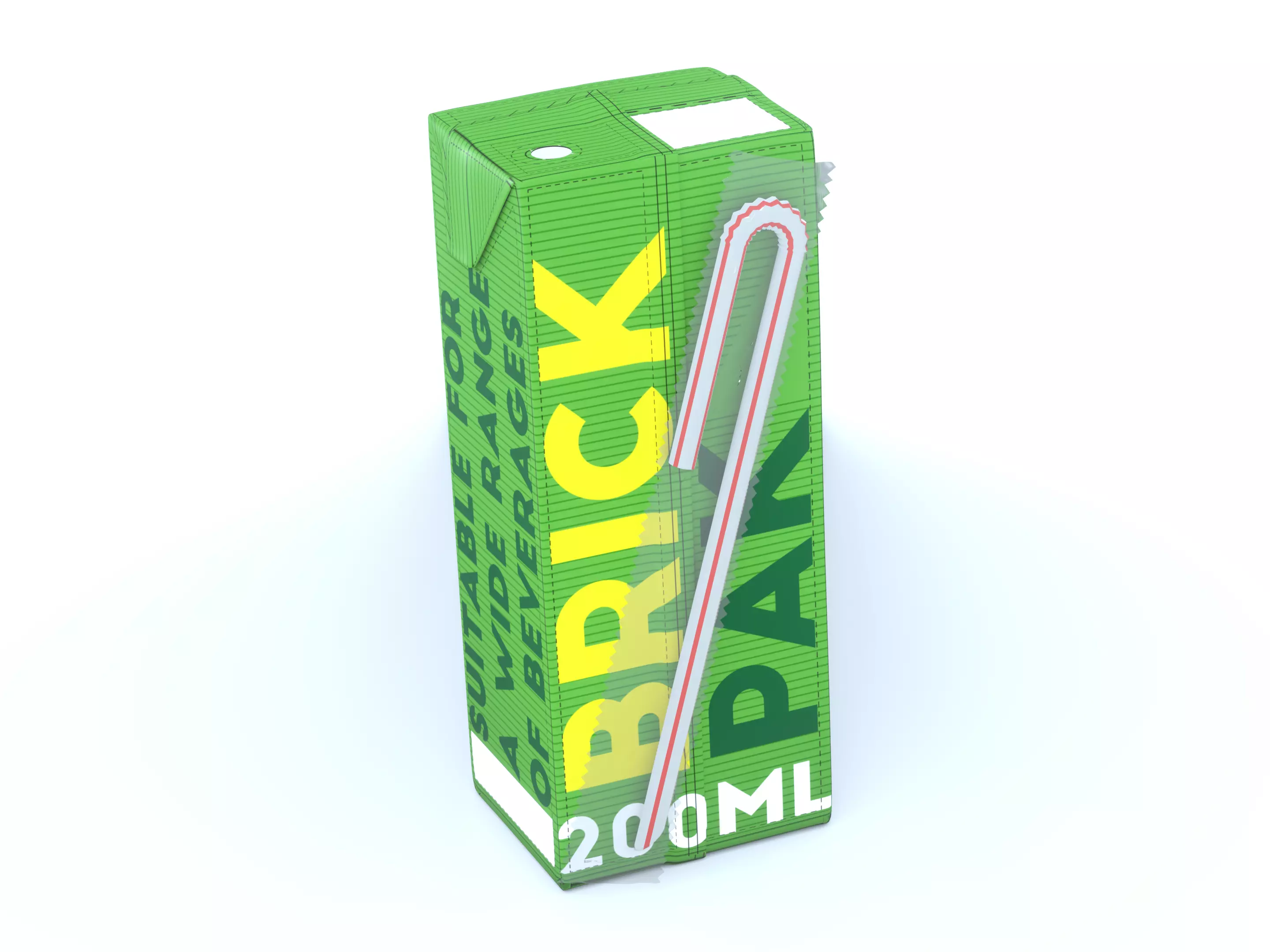 200ml Brick Pack 3D model_0