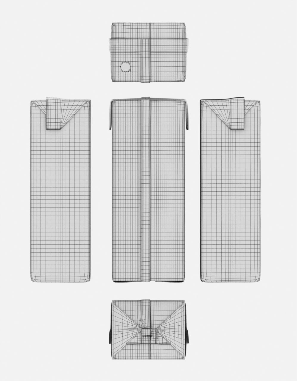 200ml Brick Pack 3D model_4