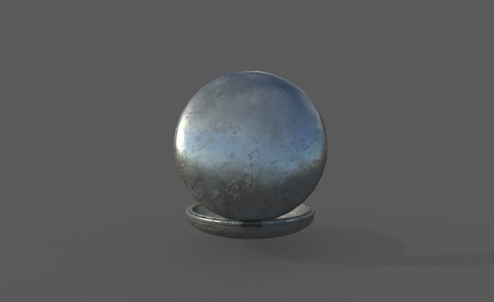 Compas Bronze and Silver metal Low-poly 3D model_10