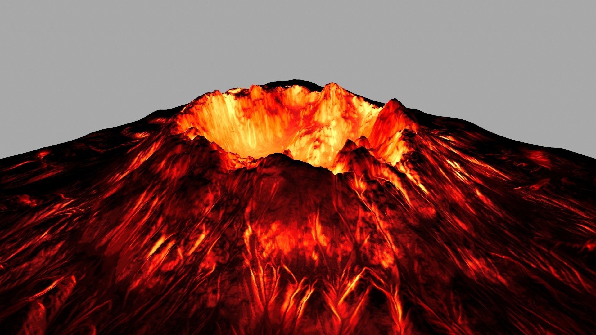 volcano flames of hell blanket Low-poly 3D model_13