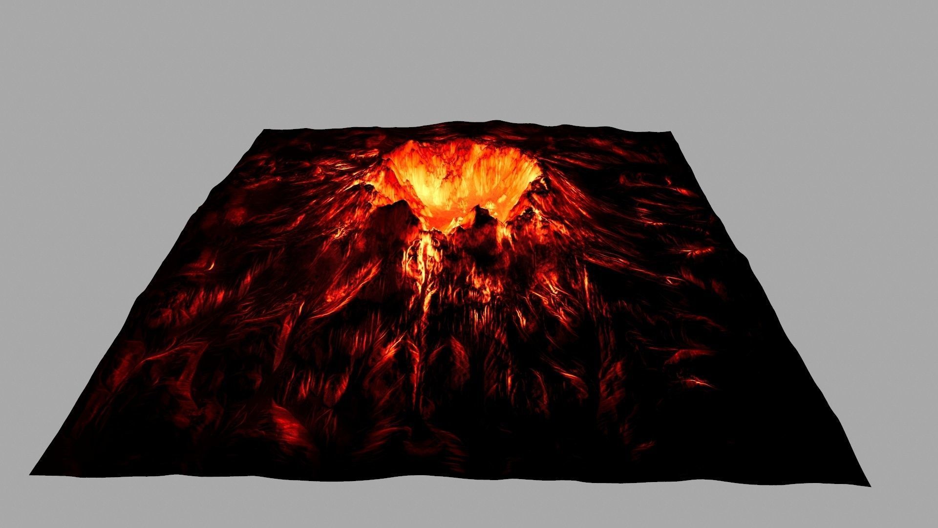 volcano flames of hell blanket Low-poly 3D model_4