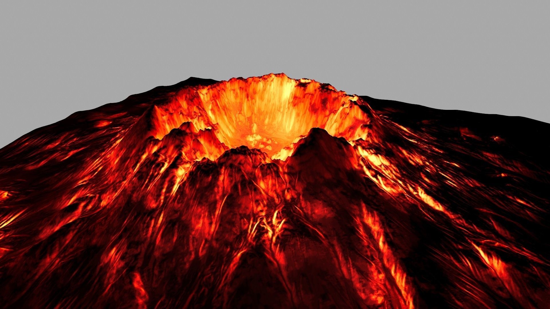 volcano flames of hell blanket Low-poly 3D model_12