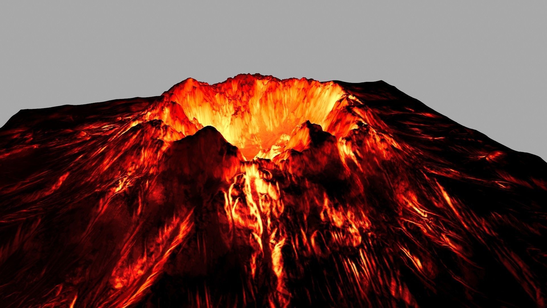 volcano flames of hell blanket Low-poly 3D model_10