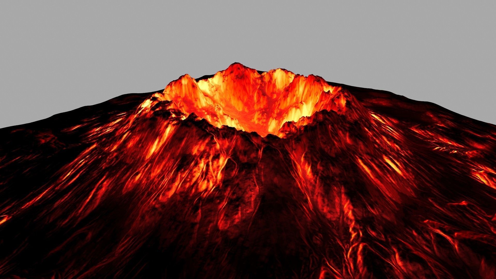 volcano flames of hell blanket Low-poly 3D model_11