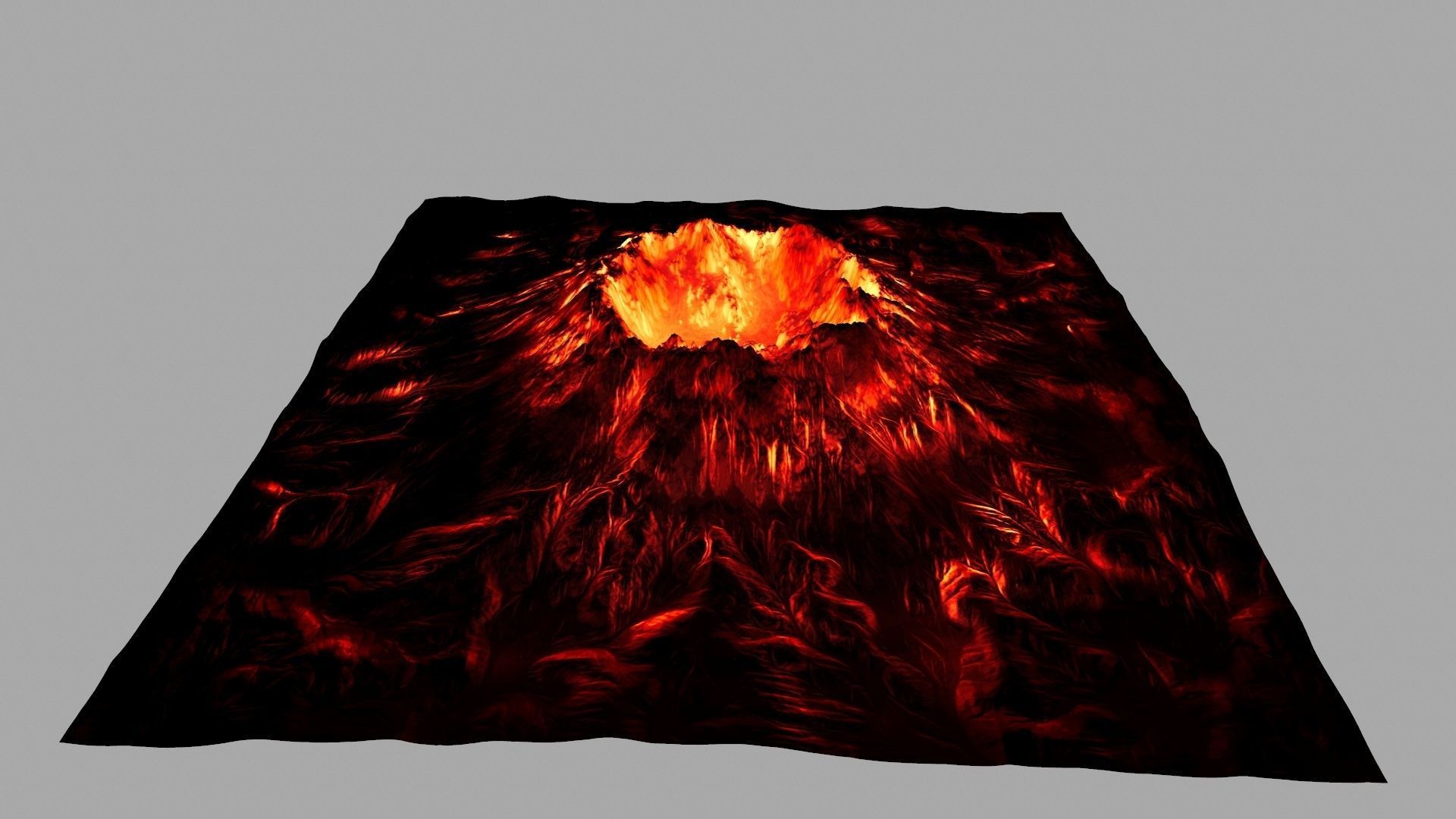 volcano flames of hell blanket Low-poly 3D model_5