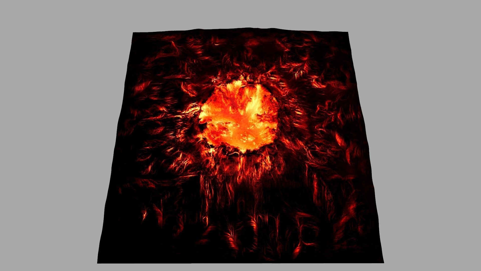 volcano flames of hell blanket Low-poly 3D model_6
