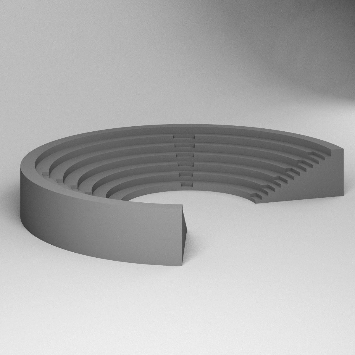 Simple Amphitheater Free 3D model_3