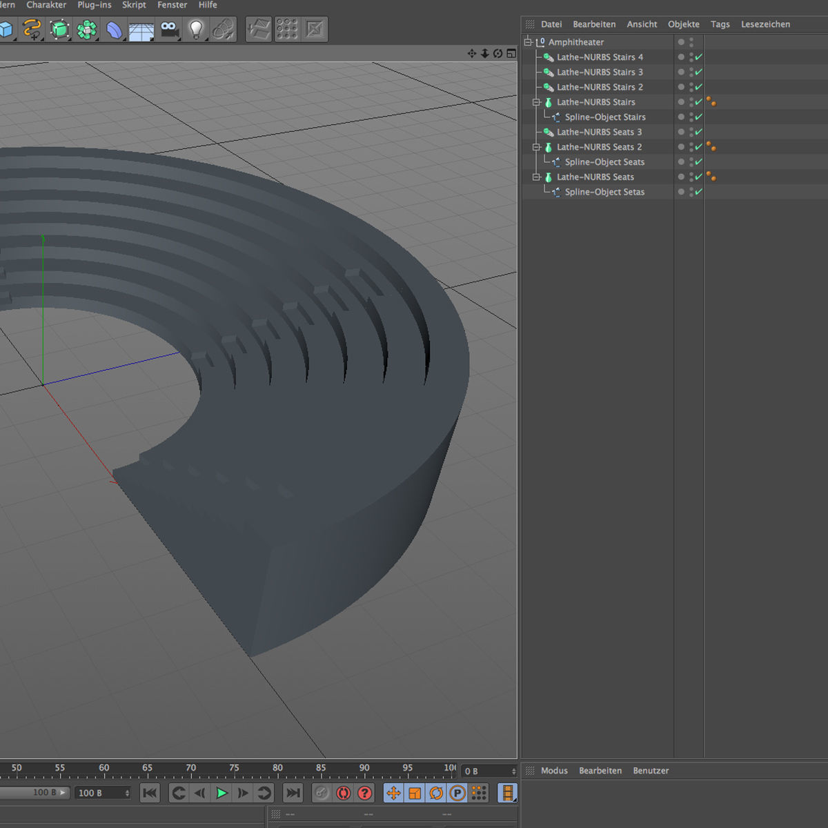 Simple Amphitheater Free 3D model_5