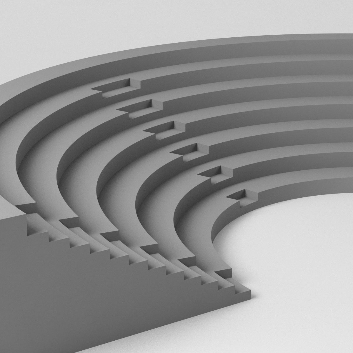 Simple Amphitheater Free 3D model_4