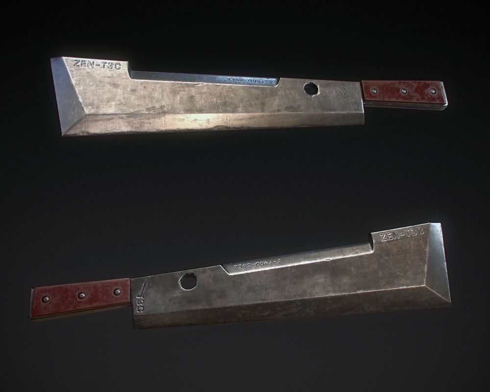 Grotesque Machete Low-poly 3D model_6