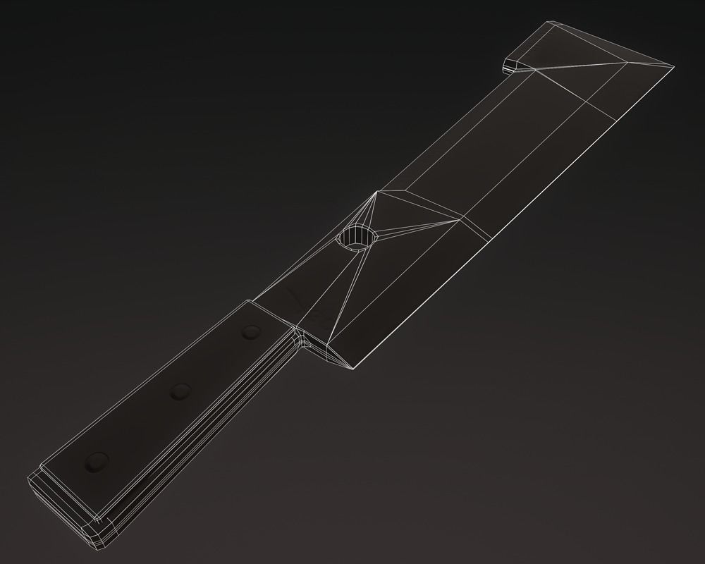 Grotesque Machete Low-poly 3D model_9