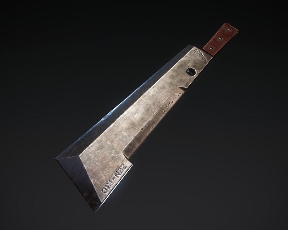 Grotesque Machete Low-poly 3D model_1