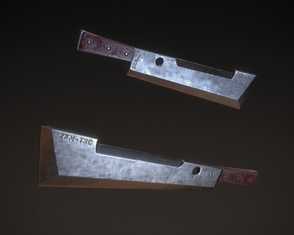 Grotesque Machete Low-poly 3D model_5