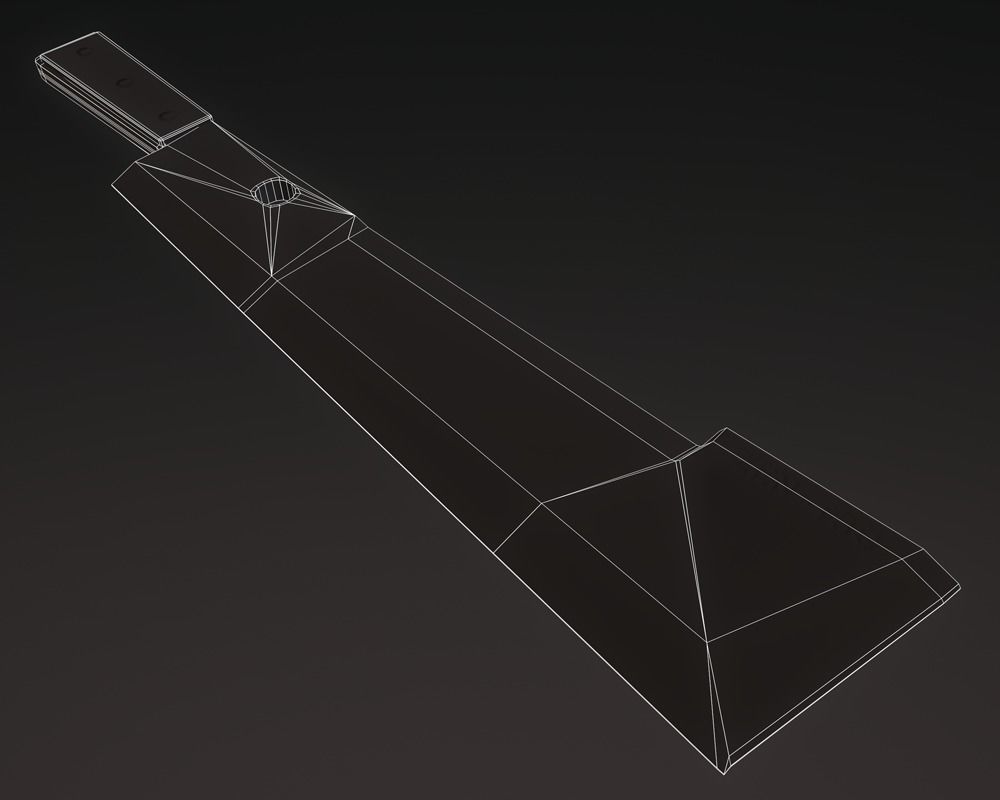 Grotesque Machete Low-poly 3D model_8