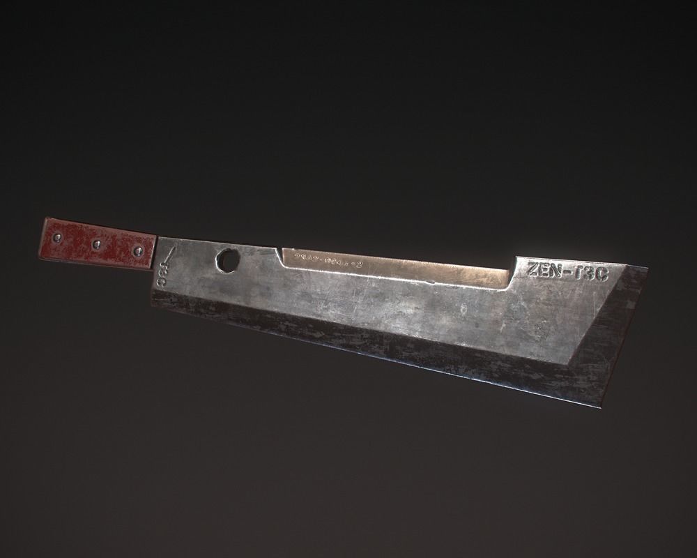Grotesque Machete Low-poly 3D model_4