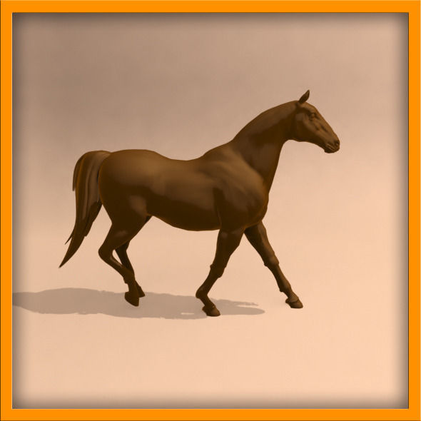 3D animation- 3D modeling- Horse Low-poly 3D model_12