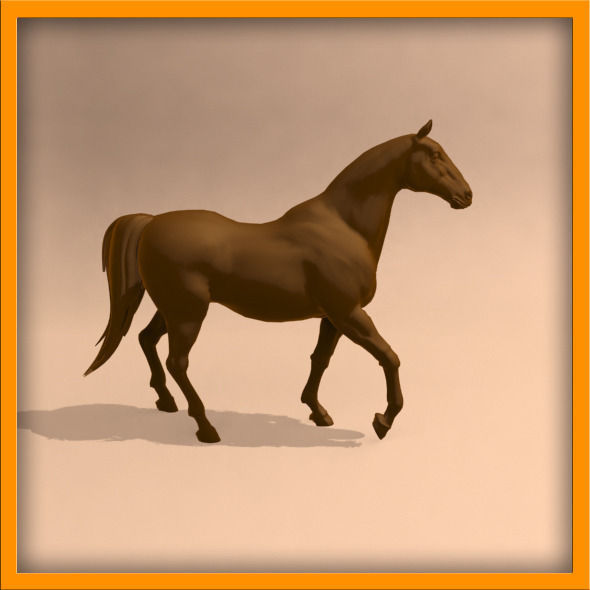 3D animation- 3D modeling- Horse Low-poly 3D model_11