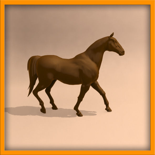 3D animation- 3D modeling- Horse Low-poly 3D model_17