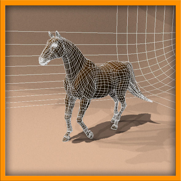 3D animation- 3D modeling- Horse Low-poly 3D model_19