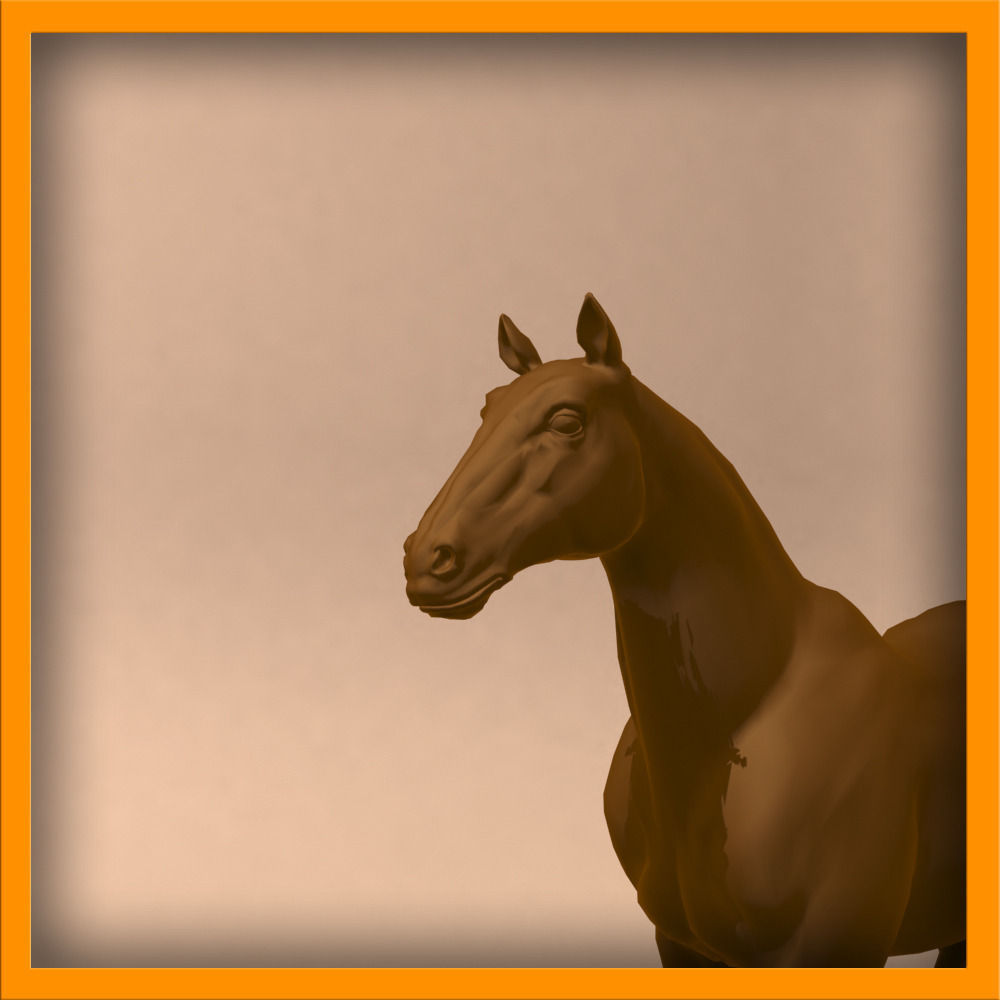 3D animation- 3D modeling- Horse Low-poly 3D model_3