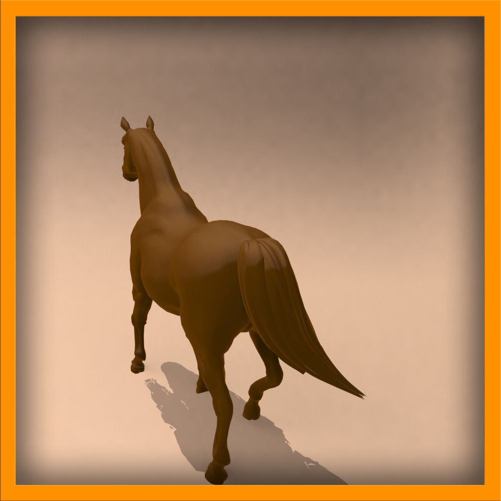 3D animation- 3D modeling- Horse Low-poly 3D model_5