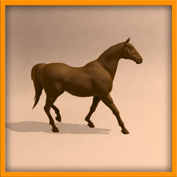 3D animation- 3D modeling- Horse Low-poly 3D model_13
