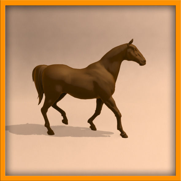 3D animation- 3D modeling- Horse Low-poly 3D model_15
