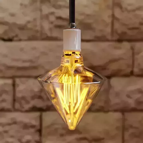 Edison Lightbulb Diamond Shaped 3D model