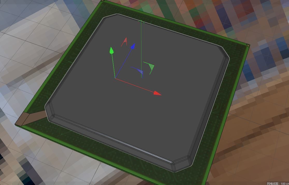 Chip set intel processor 3D model_3