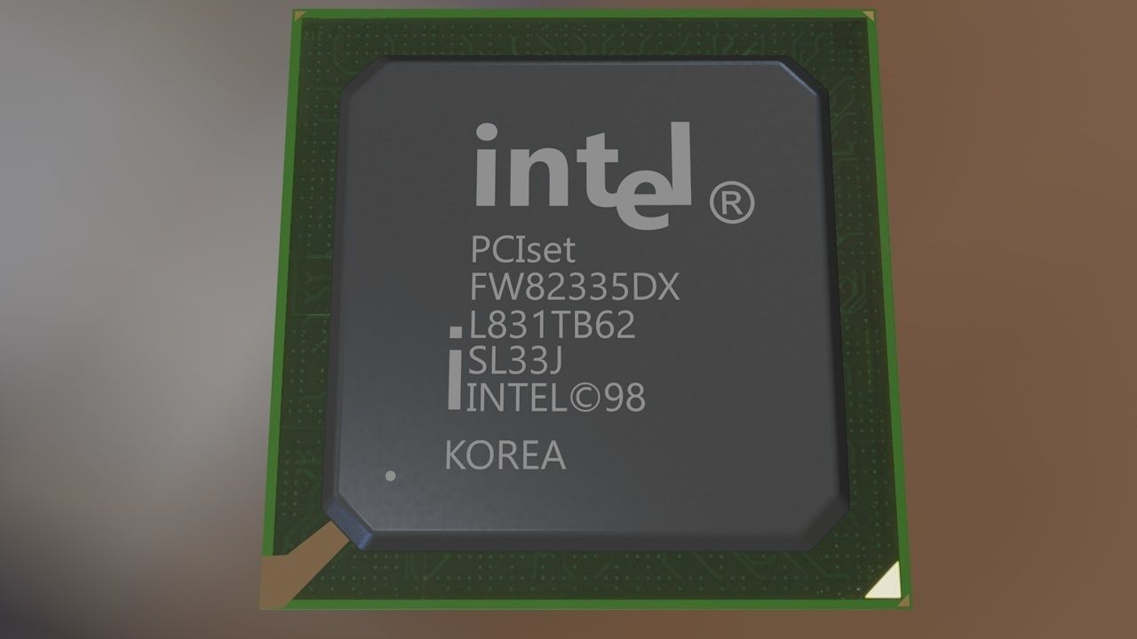 Chip set intel processor 3D model_2