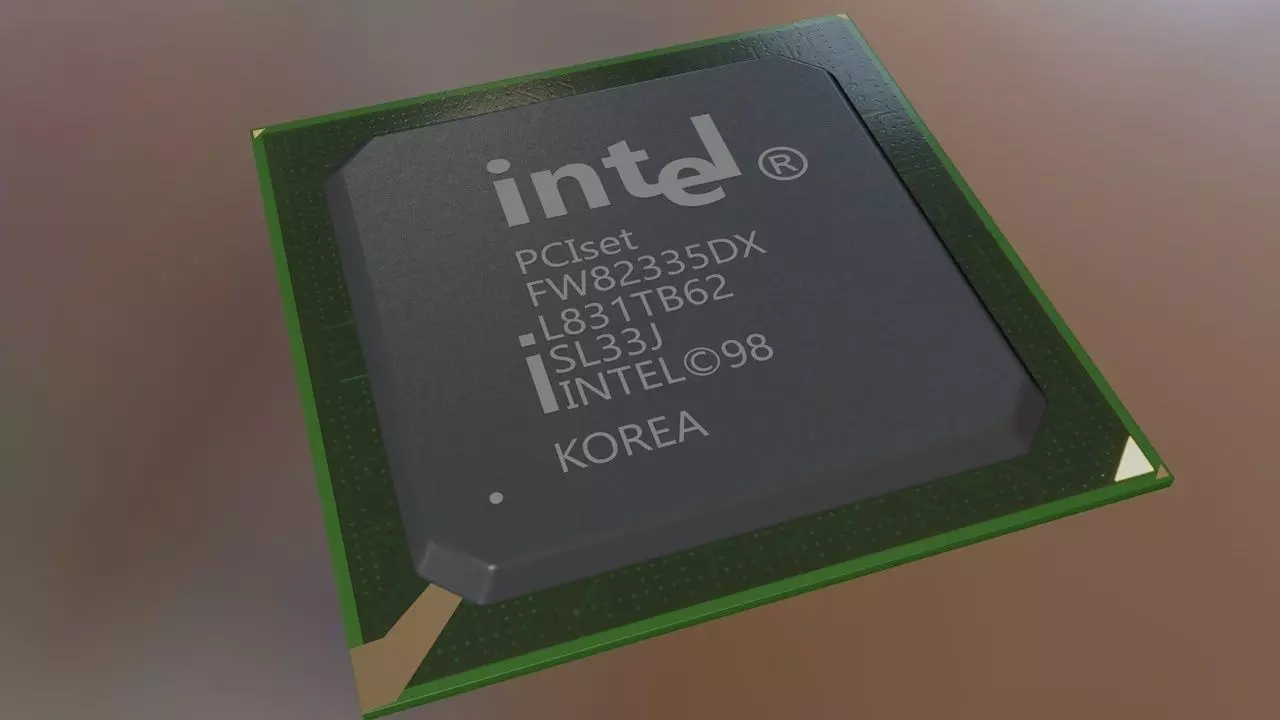 Chip set intel processor 3D model_0